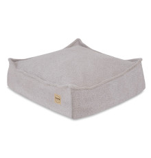 PLUSH NEST Puff, 60x60 cm, golvkudde, grå lammull