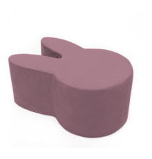 PLUSH NEST sittpuff, 67x30 cm, kanin, lila, sammet