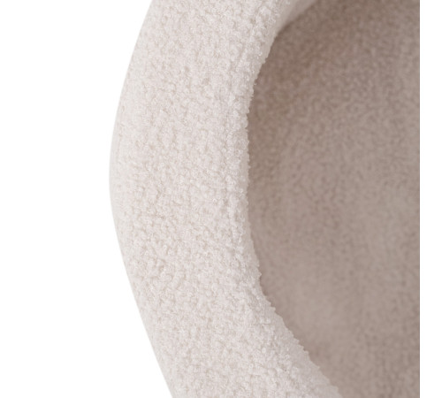 PLUSH NEST Torr Pool Blomma, 95x30 cm, Krämfärgad Fleece (+ 200 Bollar Guld, Pärl, Transparent), Floral Fun Zone