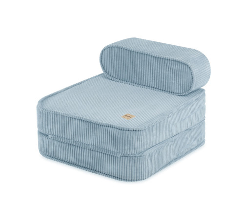 PLUSH NEST barns reclinerfåtölj, 150x60x25 cm, premium blå manchester PLUSH NEST barns reclinerfåtölj, 150x60x25 cm, premium blå manchester
