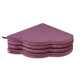 PLUSH NEST Matta, 120x120x5 cm, blomma, lila, sammet