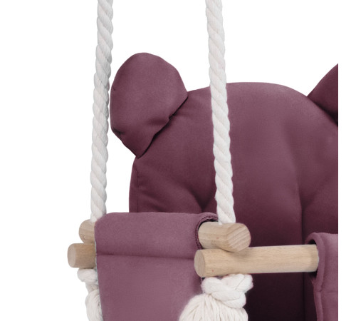 PLUSH NEST Teddy Bear swing, lilac, velvet