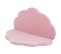 PLUSH NEST-matta, 160x160x5 cm, blomma, rosa, sammet