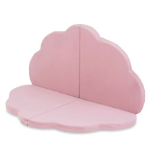 PLUSH NEST-matta, 160x160x5 cm, blomma, rosa, sammet