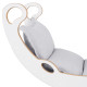 PLUSH NEST Barngung XS Mini Rocker 2i1 + kudde Ljusgrå, vit, Trälek