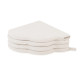 PLUSH NEST blommatta, 115x115x5cm, cream, lammull, fluffig blomma