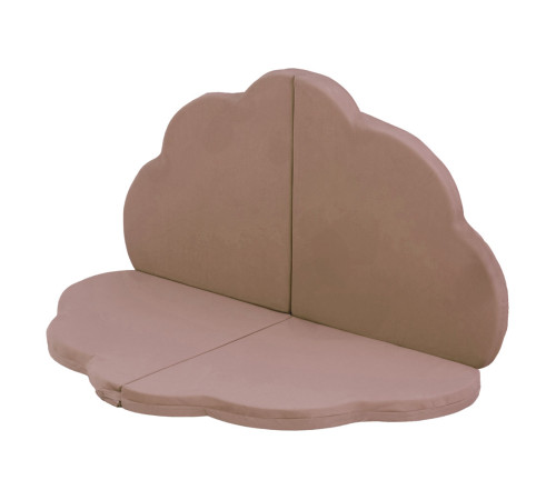 PLUSH NEST matta, 120x120x5 cm, blomma, guld (beige), sammet PLUSH NEST matta, 120x120x5 cm, blomma, guld (beige), sammet