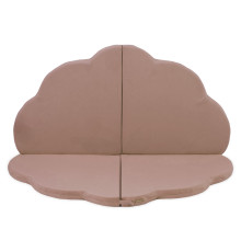 PLUSH NEST matta, 120x120x5 cm, blomma, guld (beige), sammet