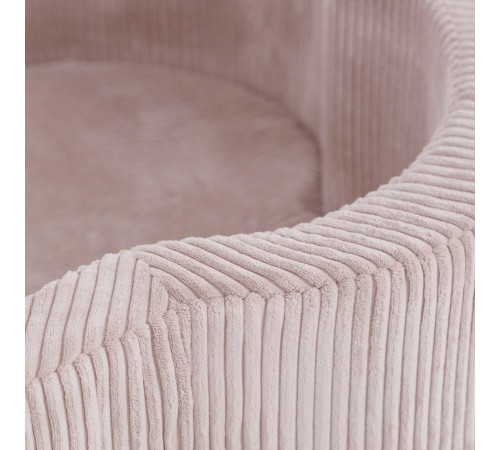 Plush Nest Torrt Blomsterpool, 95x30, ljusrosa, premium corduroy, Floral Fun Zone, 200 bollar: pärl-, ljusrosa pärl-, guld