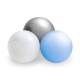 Torra poolbollar, 6 cm, set om 200: pärlemor, silver, ljusblå pärlemor