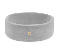 PLUSH NEST Dry pool, 90x30 cm, round, light grey, cotton, smart