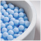 Torra poolbollar, 6 cm, set om 500: ljusblå