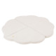 PLUSH NEST blommatta, 115x115x5cm, cream, lammull, fluffig blomma
