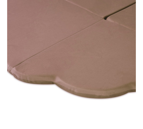 PLUSH NEST matta, 120x120x5 cm, blomma, guld (beige), sammet PLUSH NEST matta, 120x120x5 cm, blomma, guld (beige), sammet