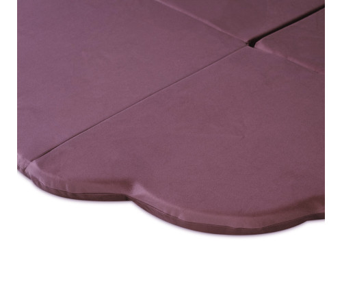 PLUSH NEST Matta, 120x120x5 cm, blomma, lila, sammet