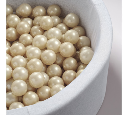 Balls for dry swimming pool, 6 cm, set of 300 pcs: gold