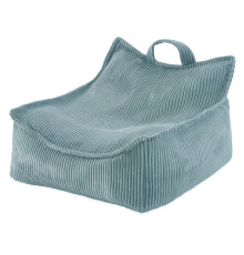 PLUSH NEST Puffy Square Fåtölj, 77x67x50, blå, premium manchester