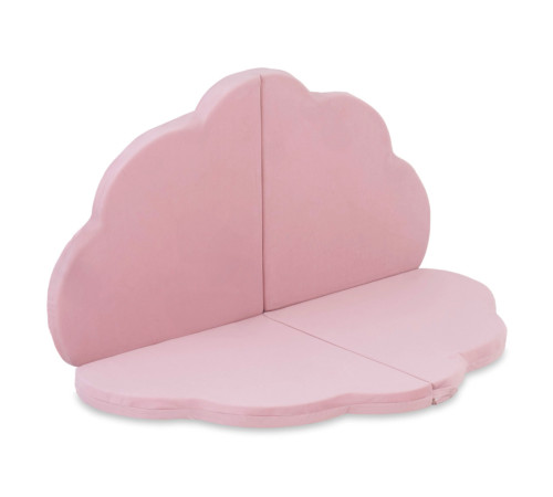 PLUSH NEST matta, 120x120x5 cm, blomma, rosa, sammet