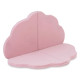 PLUSH NEST matta, 120x120x5 cm, blomma, rosa, sammet