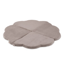 PLUSH NEST blommatta, 115x115x5cm, beige, premium manchester, fluffig blomma