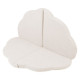 PLUSH NEST blommatta, 115x115x5cm, cream, lammull, fluffig blomma