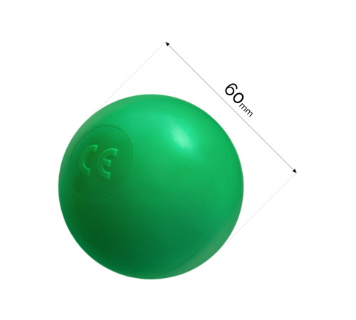 Dry pool ball, 6 cm, green, 50 pcs