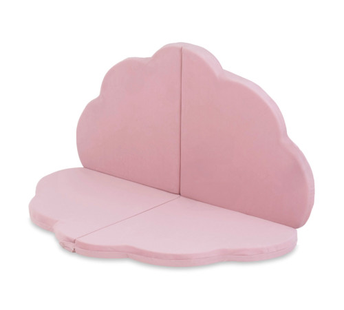 PLUSH NEST matta, 120x120x5 cm, blomma, rosa, sammet
